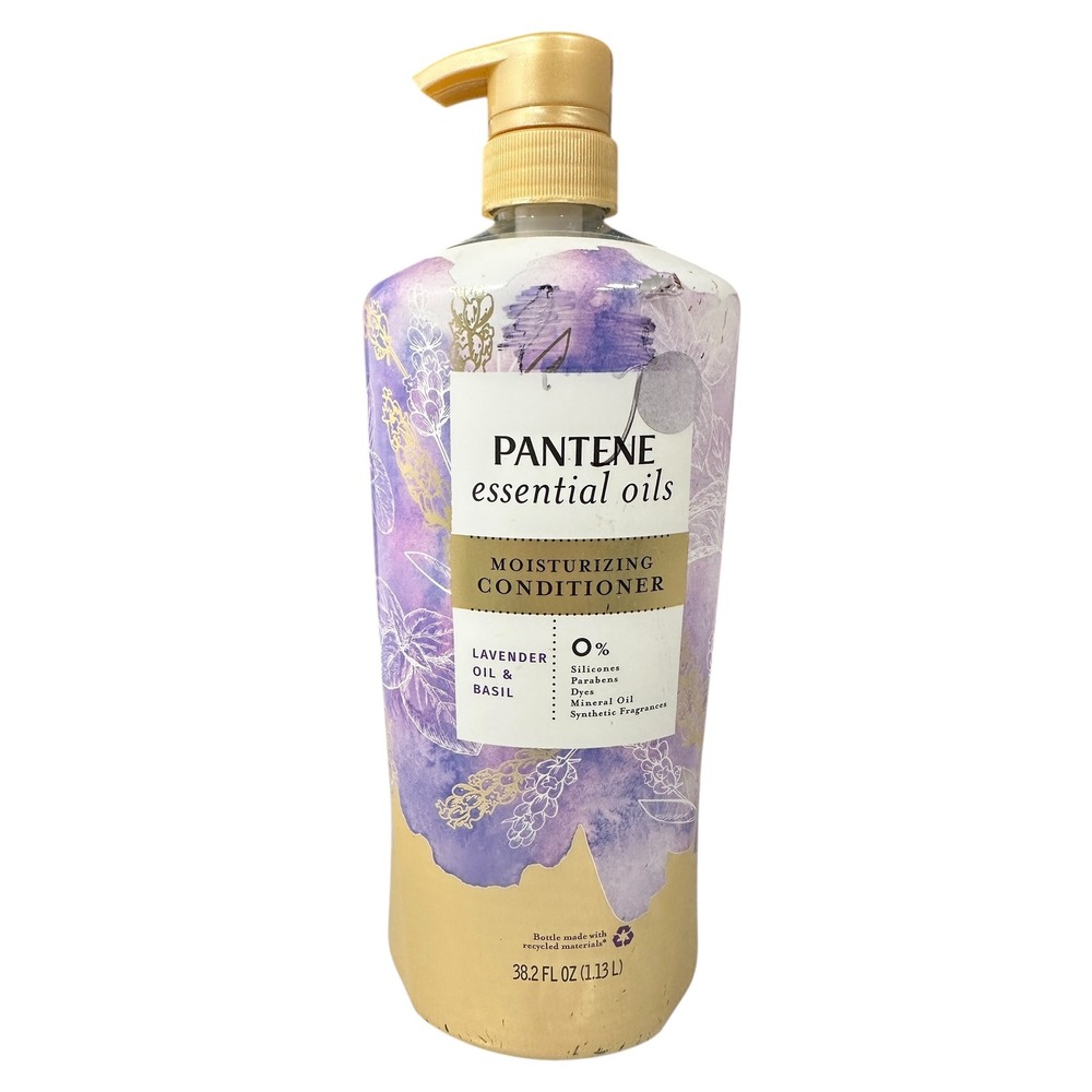 Pantene Essential Oils Lavender Basil Moisturizing Conditioner 38.2oz‎ New